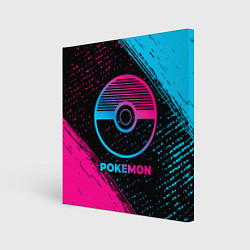 Картина квадратная Pokemon - neon gradient