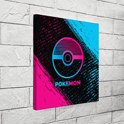 Холст квадратный Pokemon - neon gradient, цвет: 3D-принт — фото 2