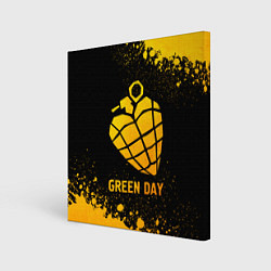 Картина квадратная Green Day - gold gradient