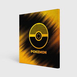 Холст квадратный Pokemon - gold gradient, цвет: 3D-принт