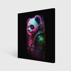 Картина квадратная Cyberpunk panda