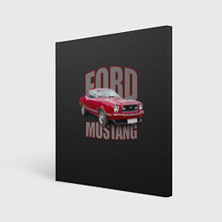 Холст квадратный Автомашина Ford Mustang, цвет: 3D-принт