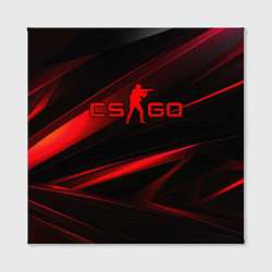 Холст квадратный CSGO red black logo, цвет: 3D-принт — фото 2