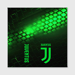 Холст квадратный Juventus green logo neon, цвет: 3D-принт — фото 2