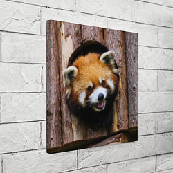 Холст квадратный Красная панда в дереве, цвет: 3D-принт — фото 2