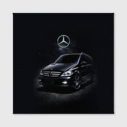 Холст квадратный Mercedes black, цвет: 3D-принт — фото 2