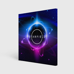 Холст квадратный Starfield space logo, цвет: 3D-принт