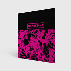 Картина квадратная Black pink - emblem - pattern - music