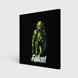 Холст квадратный Fallout green, цвет: 3D-принт