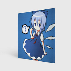 Холст квадратный Touhou Project Cirno Baka, цвет: 3D-принт