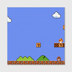 Холст квадратный Первый уровень Марио, цвет: 3D-принт — фото 2