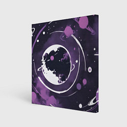 Картина квадратная Фиолетовый космос - нейросеть