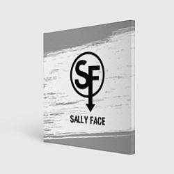 Картина квадратная Sally Face glitch на светлом фоне