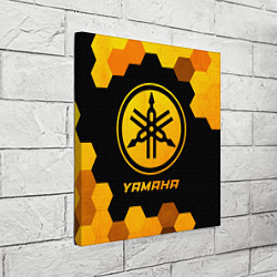 Холст квадратный Yamaha - gold gradient, цвет: 3D-принт — фото 2