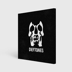 Картина квадратная Deftones glitch на темном фоне