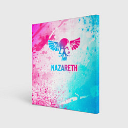 Холст квадратный Nazareth neon gradient style, цвет: 3D-принт