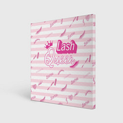 Картина квадратная Lash queen - pink Barbie pattern