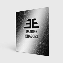 Картина квадратная Imagine Dragons glitch на светлом фоне