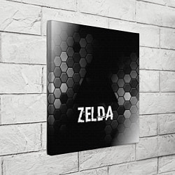 Холст квадратный Zelda glitch на темном фоне, цвет: 3D-принт — фото 2