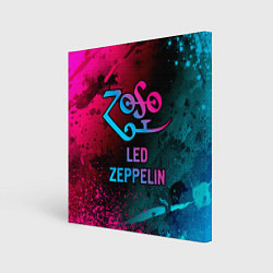 Картина квадратная Led Zeppelin - neon gradient