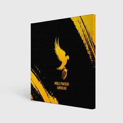 Картина квадратная Hollywood Undead - gold gradient