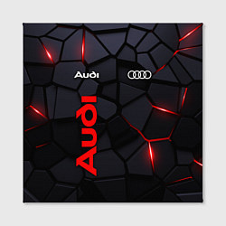 Холст квадратный Audi черные плиты с эффектом свечения, цвет: 3D-принт — фото 2