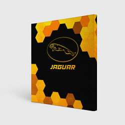 Картина квадратная Jaguar - gold gradient