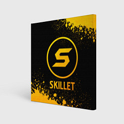 Холст квадратный Skillet - gold gradient, цвет: 3D-принт