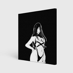 Картина квадратная Унохана на черном фоне