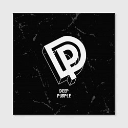 Холст квадратный Deep Purple glitch на темном фоне, цвет: 3D-принт — фото 2