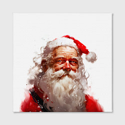 Холст квадратный Добрый Санта - мазки краски, цвет: 3D-принт — фото 2