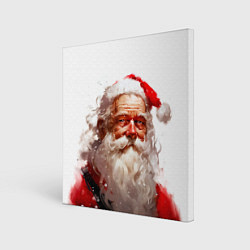 Картина квадратная Добрый Санта - мазки краски