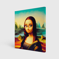 Холст квадратный Нейросеть - Мона Лиза в стиле Pixar, цвет: 3D-принт