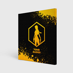 Холст квадратный Tomb Raider - gold gradient, цвет: 3D-принт