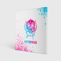 Холст квадратный Motorhead neon gradient style, цвет: 3D-принт