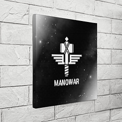 Холст квадратный Manowar glitch на темном фоне, цвет: 3D-принт — фото 2