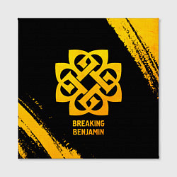 Холст квадратный Breaking Benjamin - gold gradient, цвет: 3D-принт — фото 2
