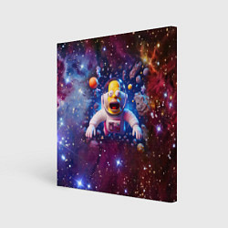 Холст квадратный Homer Simpson in space - ai art, цвет: 3D-принт