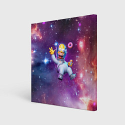 Картина квадратная Homer Simpson in space - ai art