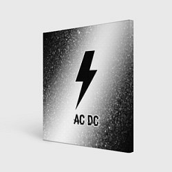Картина квадратная AC DC glitch на светлом фоне