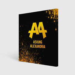 Картина квадратная Asking Alexandria - gold gradient