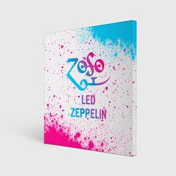 Картина квадратная Led Zeppelin neon gradient style