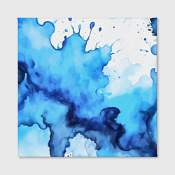 Холст квадратный Синяя акварельная абстракция, цвет: 3D-принт — фото 2