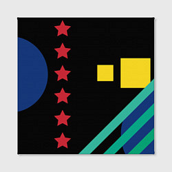 Холст квадратный Абстракция из геометрических фигур, цвет: 3D-принт — фото 2