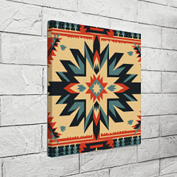 Холст квадратный Орнамент в стиле американских индейцев, цвет: 3D-принт — фото 2