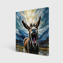 Картина квадратная Крик осла