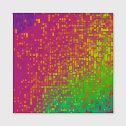Холст квадратный Разноцветные пиксели, цвет: 3D-принт — фото 2