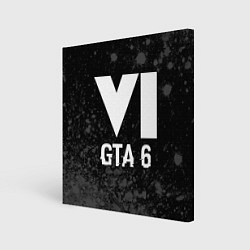 Картина квадратная GTA 6 glitch на темном фоне