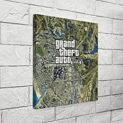 Холст квадратный GTA 5 карта, цвет: 3D-принт — фото 2