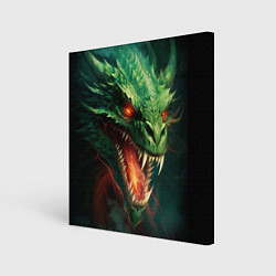 Картина квадратная Древний злой зеленый дракон